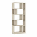 Offenes Standregal Raumteiler aus Spanplatte Weiss, 60 x 24 x 180 cm