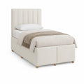 Polsterbett 90 x 200 cm aus Polyester in Creme